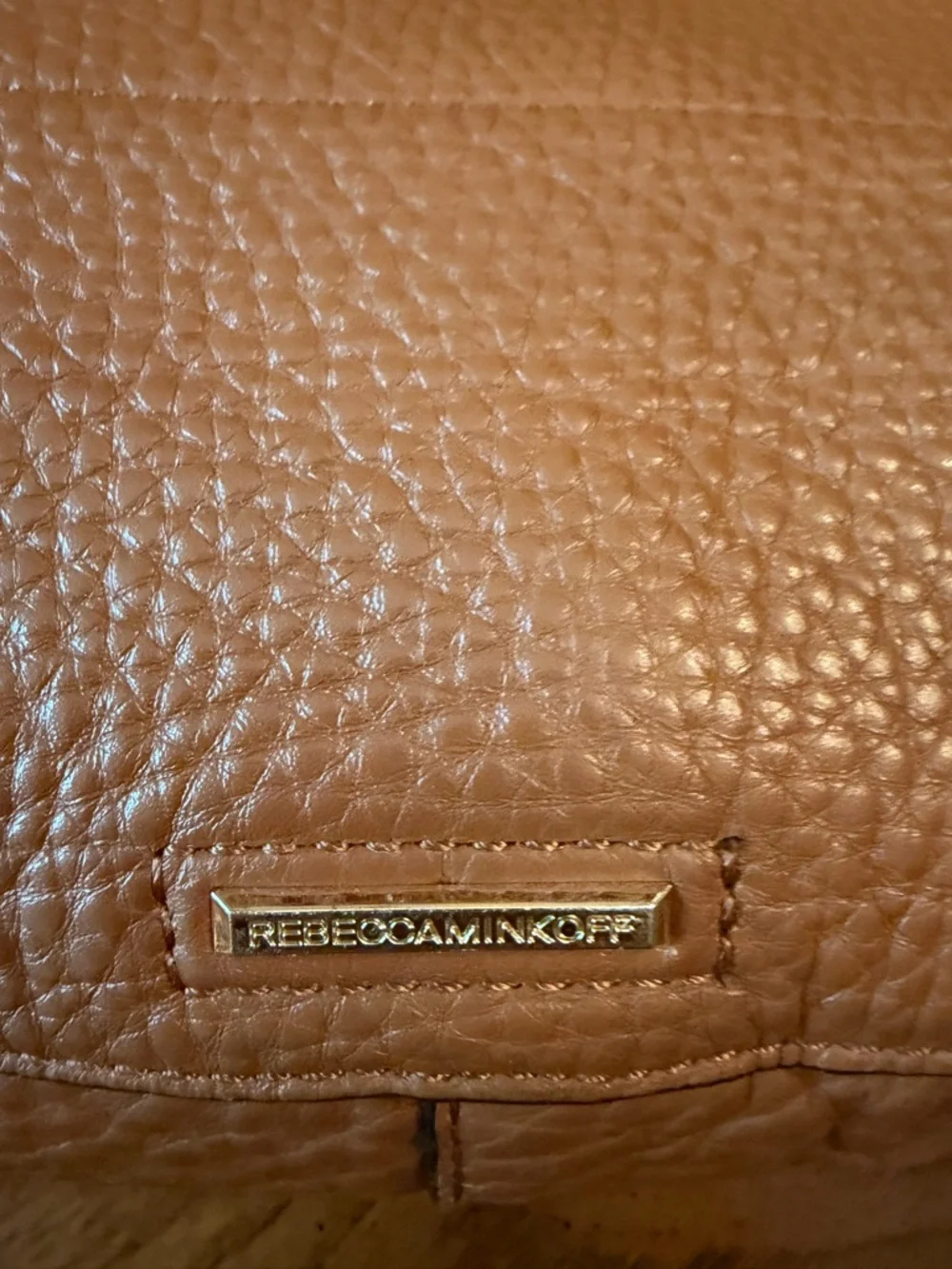 Rebecca Minkoff Pebbled Leather Shoulder - Whipstitch Brown Hobo - Picture 6 of 14